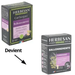 Herbesan Carbogaz gélules Ballonnements