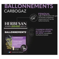 Herbesan Carbogaz gélules Ballonnements