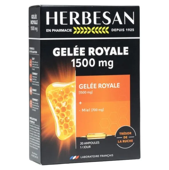 Herbesan Gelée royale 1500 mg ampoules
