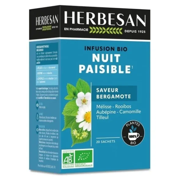 Herbesan infusion bio Nuit paisible sachets