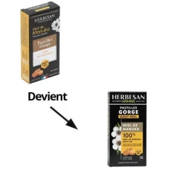 Herbesan Pastilles Gorge Miel de Manuka IAA 10+