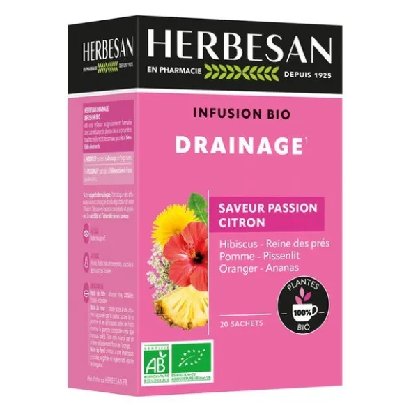 Herbesan sachets infusion bio drainante