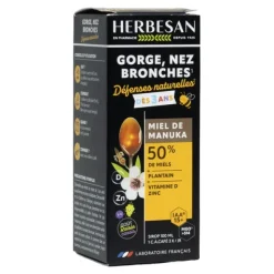 Herbesan Sirop gorge nez bronches Miel de Manuka IAA 15+
