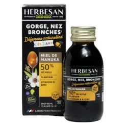 Herbesan Sirop gorge nez bronches Miel de Manuka IAA 15+