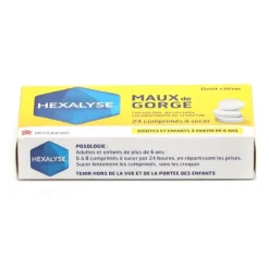 Hexalyse comprimé à sucer contre les maux de gorge