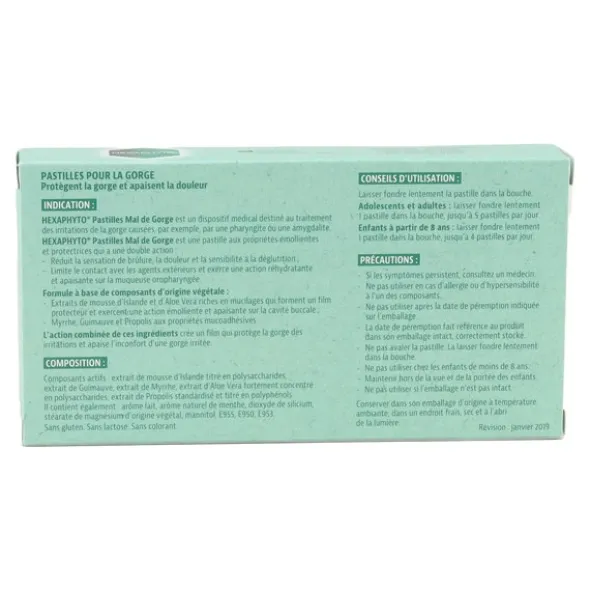Hexaphyto Mal de gorge Pastilles