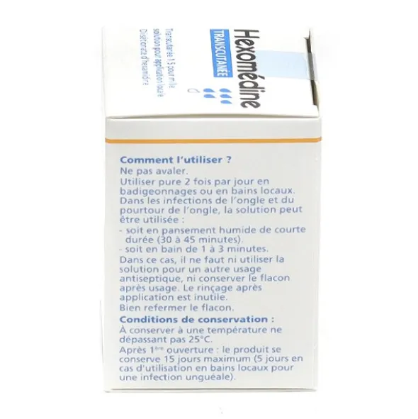 Hexomedine transcutanée solution antiseptique