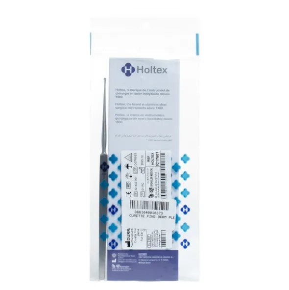 Holtex curette fine dermatologique pleine