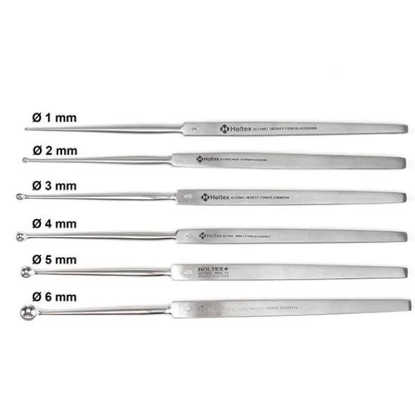 Holtex curette fine dermatologique pleine
