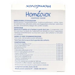 Homeovox Boiron comprimé Extinction de voix