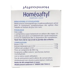 Homéoaftyl Boiron comprimés à sucer