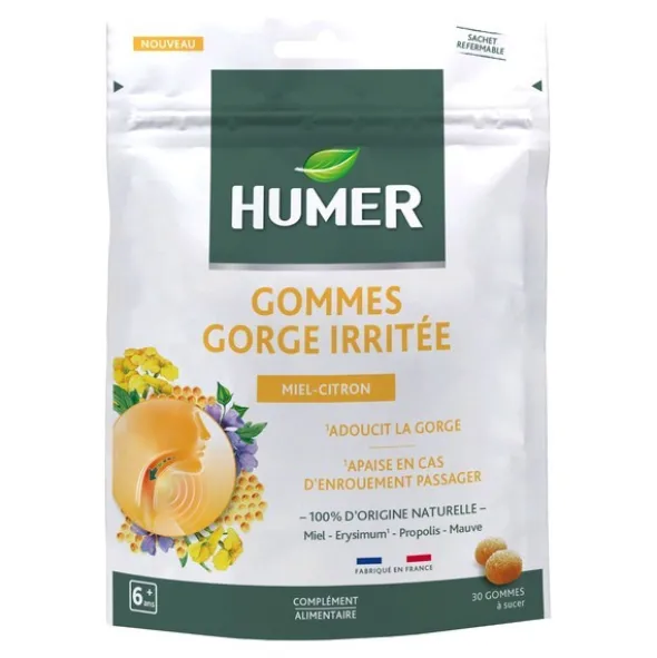 Humer Gommes gorge irritée