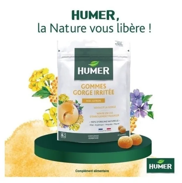 Humer Gommes gorge irritée