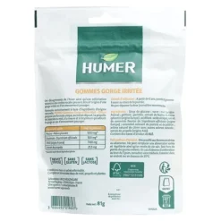 Humer Gommes gorge irritée