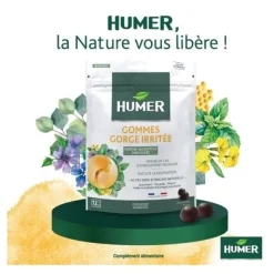 Humer Gommes Gorge irritée Menthe Eucalyptus