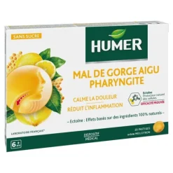 Humer Mal de gorge aigu Pharyngite Miel Citron pastilles