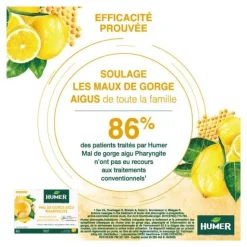 Humer Mal de gorge aigu Pharyngite Miel Citron pastilles