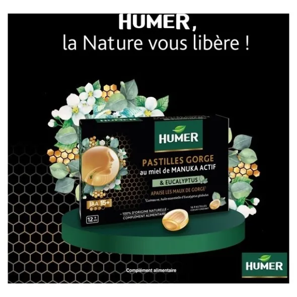 Humer Pastilles Gorge au miel Manuka