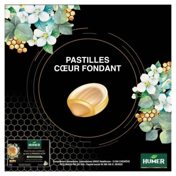 Humer Pastilles Gorge au miel Manuka