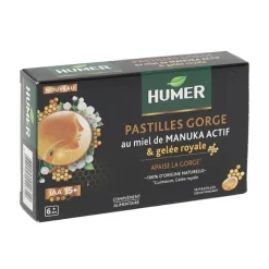 Humer Pastilles Gorge au miel Manuka et Gelée royale