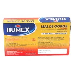 Humex Mal de gorge pastilles Miel Citron