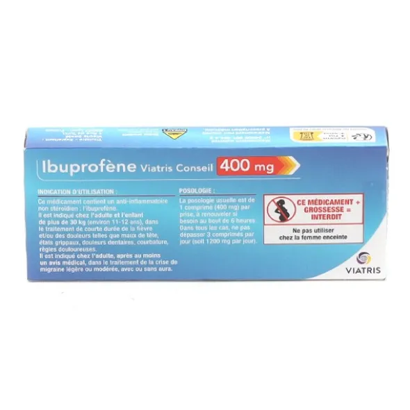 Ibuprofène 400 mg comprimé anti inflammatoire
