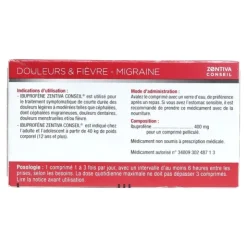 Ibuprofène 400 mg comprimés Zentiva