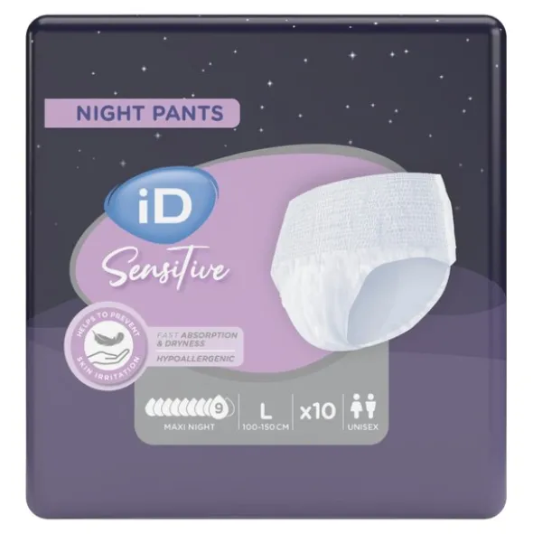 ID Pants Sensitive Maxi Night slips absorbants 9 gouttes