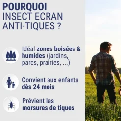 Insect Écran Lotion répulsive Anti-Tiques Spray
