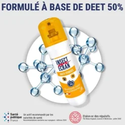 Insect Écran Lotion répulsive Anti-Tiques Spray