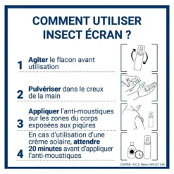 Insect Ecran Actif végétal Répulsif peau