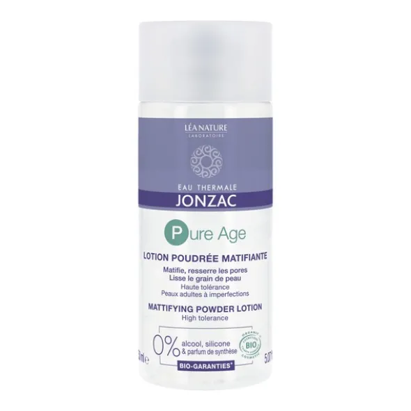 Jonzac Pure Age lotion poudrée matifiante bio