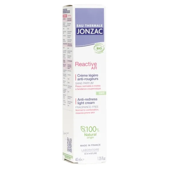 Jonzac Reactive AR Crème légère anti-rougeurs Bio
