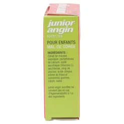Junior Angin sucettes mal de gorge fraise