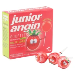 Junior Angin sucettes mal de gorge fraise