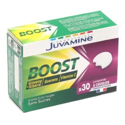 Juvamine Boost Ginseng de Sibérie guarana vitamine C à croquer