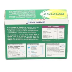 Juvamine Boost Ginseng de Sibérie guarana vitamine C à croquer