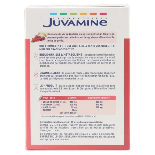 Juvamine Expert Brûle graisse Elimination sticks