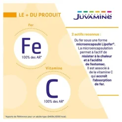 Juvamine Fer + vitamine C gélule