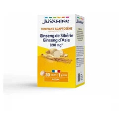 Juvamine Ginseng de Siberie Ginseng d'Asie 890 mg comprimés
