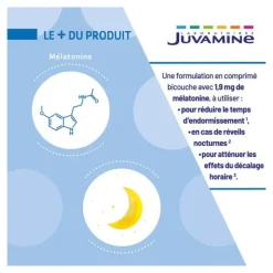 Juvamine Nuit complète Mélatonine 1,9 mg comprimés