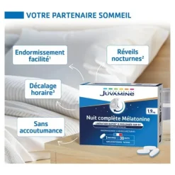 Juvamine Nuit complète Mélatonine 1,9 mg comprimés