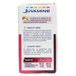 Juvamine Phyto Maca Gingembre Ginseng de Sibérie comprimés