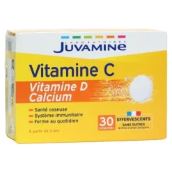 Juvamine Vitamine C, Vit D et Calcium comprimés effervescents