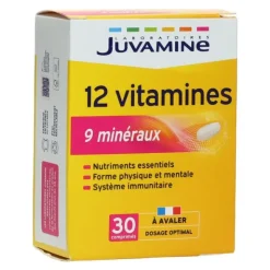 Juvamine 12 vitamines et 9 minéraux comprimés
