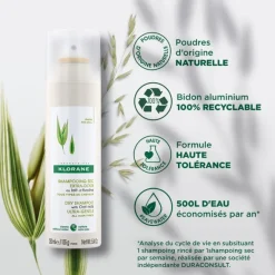 Klorane shampooing sec au lait d'avoine