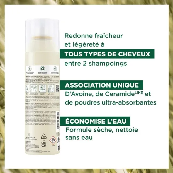 Klorane shampooing sec au lait d'avoine