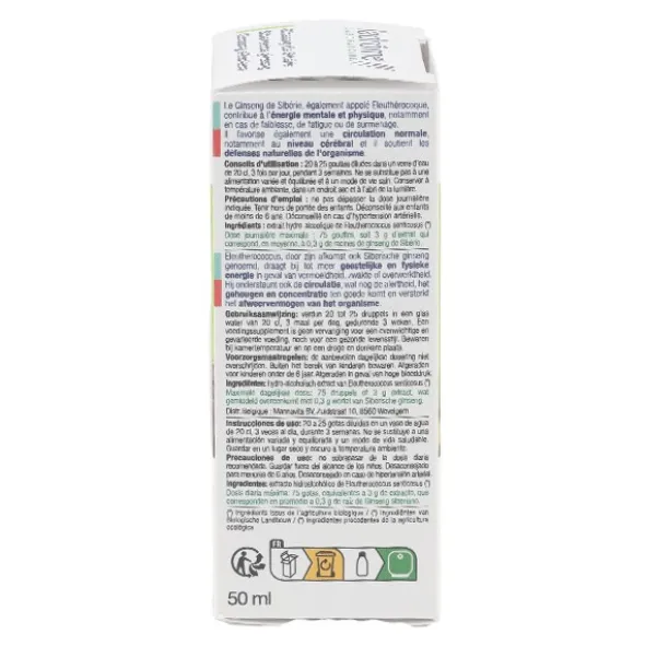 Ladrôme extrait de plante fraîche bio ginseng de Sibérie