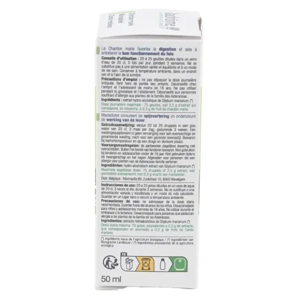 Ladrôme extrait de plantes fraîches Bio Chardon Marie
