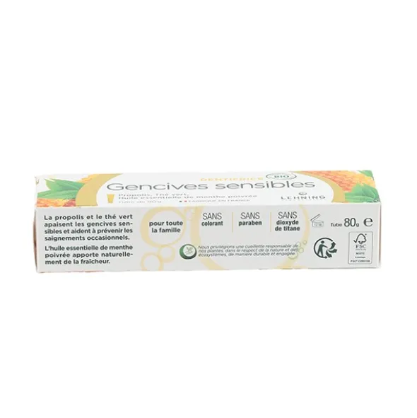 Lehning dentifrice gencives sensibles bio